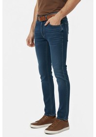 Resim Erkek Comfort Fit Jeans Pantolon 1101 Bgl-st05017 Koyu Mavi 