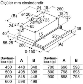 Resim Siemens LI63TCA11T Teleskopik Aspiratör Inox 