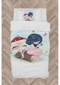 Resim Mekta Home Bebek Ve Çocuk Odası Mantar Ve Prenses Kız Desenli Nevresim Takımı 