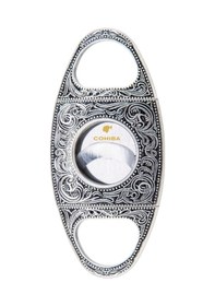 Resim Cohiba Gümüş Desenli Metal Puro Makası Kesici - Tr9328 