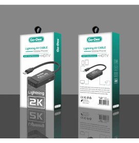 Resim Go-Des Go Des GD-8275 Lightning HDMI 2k Dönüştürücü Adaptör Lightning Av Kablo 