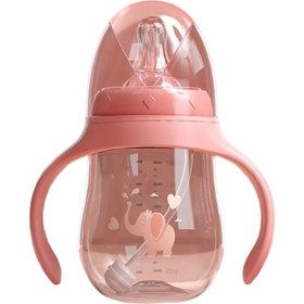 Resim Tenfowee 180ml Geniş Açık Bebek Biberonu - Yenidoğanlar İçin Silikon Emzikli, Ergonomik Tutamaklı, Havuzlu Süpürge, Akış Ayarlı, Anti-gaz, Yıkama Kolay, Yeşil 