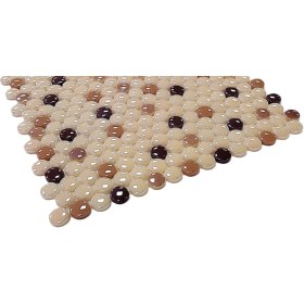 Resim MozaKristaL Tüm Yüzeyler Için Ø22MM. Krem-Kahve Mix. 31,5X31,5CM. Fileli Cam Mozaik. ( 10 File Karo=1m2 Fiyatı.) 