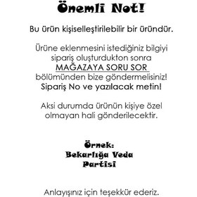 Resim 48 Adet 4 Cm Kişiye Özel Bekarlığa Veda Baskılı Mat Etiket Sticker 2 