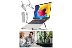Resim Peri Store Dizüstü Laptop Yükseltici Alüminyum Stand ve Notebook Için Taşınabilir ve Katlanabilir 