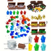 Resim Küçük Partikül DIY Yapı Blokları 30385 Superman Kristalleri Kristal Madencilik Matkap Aksesuarları ile Uyumlu 4738 4739 Küçük Partikül Blokları 30153 Hazine Kutusu 4738/4739 Elmas 