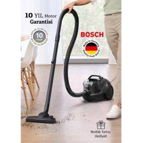 Resim Bosch 550W Hepa Filtreli 10 Yıl Motor Garantili Toz Torbasız Süpürge Serie 4 