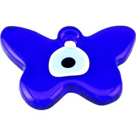 Resim Tahtakaletoptanci Cam Nazar Boncuğu Delikli Kelebek Modeli Büyük Boy 