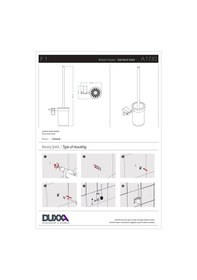 Resim Duxxa F1 Klozet Fırçası- Krom A.1730 Gri 