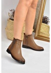 Resim Fox Shoes Vizon Suni Deri Kadın Bot L252671509 