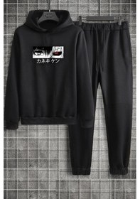 Resim Ken Kaneki Baskılı Eşofman Takımı Siyah 