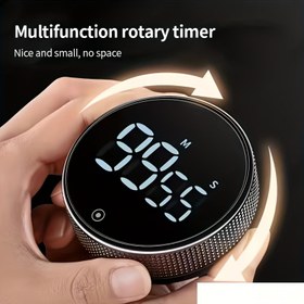 Resim 1 Adet Dijital Manyetik Alarm Saati LED Ekranlı - Sessiz Çalışma, 24 Saatlik Zamanlayıcı, Geri Sayım Zamanlayıcısı, 3 AAA Pil Dahil (Dahil Değildir) - Mutfak, Ofis, Egzersiz Zamanlayıcısı - Modern Tasarım, Mutfak Zamanlayıcısı, Şık Saat Tasarımı, Dayanıklı Plastik Gövde 