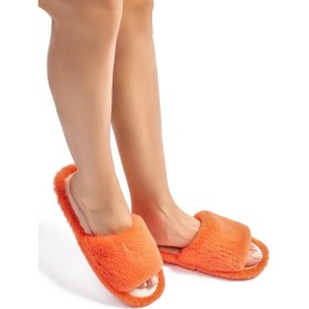 Resim Twigy Lisa Peluş Kadın Ev Terliği Turuncu 36/41 