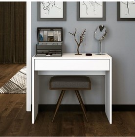 Resim Arya Novella Kulpsuz Mode Çekmeceli Makyaj & Calışma Masası / Dresuar Beyaz 