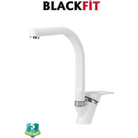 Resim Beyaz Mix Mutfak Bataryası Çift Su Grişli Çeşme Eviye Bataryası Mutfak Çeşmesi Beyaz 