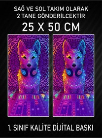 Resim 3M Dj Kurt Araç Araba Kapı Direği Kaplama Folyosu Dijital Baskı 50x25 Cm Araç Kapı Direk Kaplama 