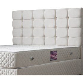 Resim Setaymobilya Baza, Duke Çift Kişilik Krem Baza + Başlık + Deluxe Yatak 