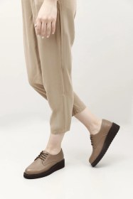 Resim Gönderi(R) Gönderi R Kadın Vizon Antik Bağcıklı Dolgu Taban Hakiki Deri Ayakkabı Gdza13424282 Vizon 