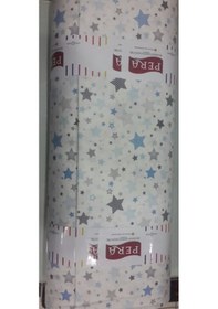 Resim Akfil Poplin Nevresimlik Kumaş Çok Amaçlı En 240 Yıldız Desenli (461438041) 