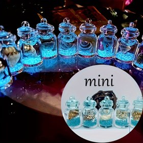 Resim 3/8 adet Mini Luminous Ocean Theme Şişeler Küçük Heykeller, Reçine Deniz Hayatı Toplama Kolyeleri, Çok Fonksiyonlu İç Mekan Dekorasyonları, Önceden Aydınlatılmış Noel Ağacı Süsleri, Anahtarlık ve Çanta Yaratıcı DIY Kolye Aksesuarları, Benzersiz Tatil Mevsimlik Hediye 