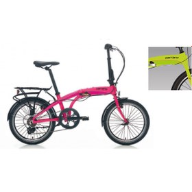 Resim Carraro Flexi 106 20 Jant V Fren Katlanır Bisiklet (Lime Yeşil Siyah Kırmızı) 