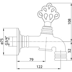 Resim Eca Osmanlı Kurna Musluğu 3/4 102209223 
