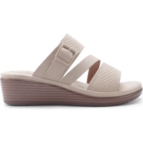 Resim Polaris 5 Nokta 105511.Z5FX Bej Kadın Dolgu Topuk Terlik 