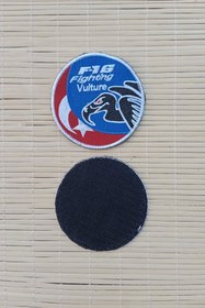 Resim İZMİR ASKERİ MALZEME f 16 fighting vulture yazili akbaba logolu ayyildiz bayrakli nakis islemeli arma patch pec 