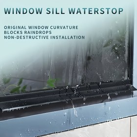 Resim Ağır Hizmet Tipi TPE Pencere Su Durdurucu - Şiddetli Yağmur ve Sel, Delme Gerekmez/Minimum Delik Montajı /Siyah Sürgülü Kapılar Balkon Duş için Yönlendirici Şerit - Damla, İnfiltrasyona Karşı (Uyumlu), Pencere Kısıtlayıcı, Tuvalet, Sıva Aletleri, Çatı Sızıntısının Onarımı İşlemi, Lavabo için Su Engelleyici, Pencere Açık Tutma Sınırlayıcısı, Bina, Kenar Contası, Pencere Conta Şeridi, Pencere Kapatıcı, Pencere Kanat Durdurucu, Su Sıçratma Durdurucu, Lavabo Suyu Dışarı Akmasın, 