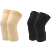 Resim Skycıty Kadınlar İçin Termal Esnek Kaydırmaz Destekli Diz Koruyucu Kolluk Çifti Bej 