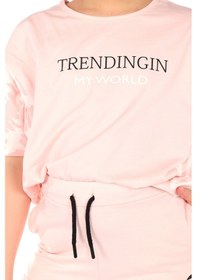 Resim Toontoy Kids Toontoy Kız Çocuk Trendingin Myword Baskılı Eşofman Takım Fuşya 