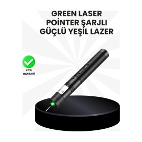 Resim Marsilyan Yüksek Güçlü Yeşil Lazer Pointer 5000MW Şarjlı 