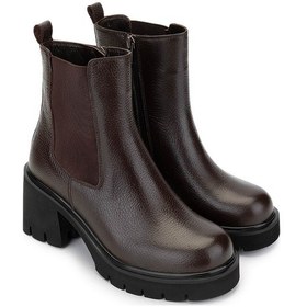 Resim Tamer Tanca Kadın Hakiki Deri Kahverengi Casual Bot 33 52002 Bn Bot Sk24-25 Kahve Fltr Kahve 