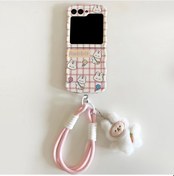 Resim Samsung Galaxy Uyumlu Z Flip5 5g Shell Blu-ray Imd Sevimli Desenli Kapak Tpu Telefon Kılıfı 