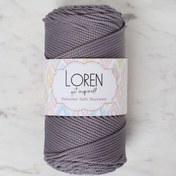 Resim Loren Polyester Soft Macrame Gri El Örgü İpi - LM050 - 34448 