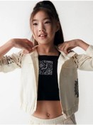 Resim Kız Çocuk Askılı Maya Crop Bluz-13982-siyah Siyah 