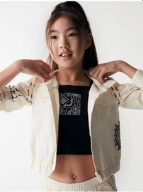 Resim Kız Çocuk Askılı Maya Crop Bluz-13982-siyah Siyah 