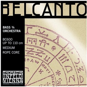 Resim Thomastik Infeld TH-BC600 Kontrbas Tel Seti - Belcanto (Üst Segment - Orchestra Series) | Çelik Halat Çekirdek (Rope Core), Yay (Arco) Kullanımı İçin Optimize Edilmiş Hızlı Tepki, Karanlık Tını | Uyum: 3/4 ve 4/4 Kontrbaslar (Orkestra Akordu) 