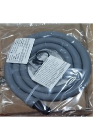 Resim PLASYAY Düz Duvar Sabitlemeli Taharet Hortumu 100 Cm Kelepçeli Gri 