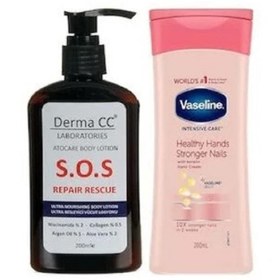 Resim Derma CC Laboratories Atocare S.O.S Lotion 200 ml + Vaseline El ve Tırnak Bakım Losyonu 200 ml 