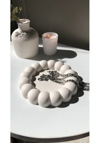 Resim Bernami Mumluk Şamdanpinterest Bubble Dekoratif Beton Tabak /takı Tabağı/bardak Altlığı/organizer/sunumluk Diğer 
