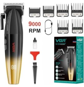 Resim Vgr Saç Kesme Profesyonel Saç Düzeltici Elektrikli Kesme Akülü Saç Kesme Makinesi 9000RPM Giyotin Clipper Erkekler Için V-003 