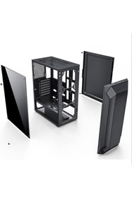 Resim PowerBoost VK-P1882B Mesh Panel 4x12 CM Fanlı ATX Bilgisayar Kasası 