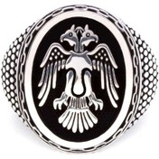 Resim Selçuklu Kartalı Gümüş Erkek Yüzük - 460952864 