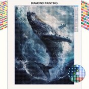 Resim 1 Adet, Yetişkinler İçin 5D Elmas Boyama Seti, Balina Tam Taşlı Sanat Kiti, Yuvarlak Elmas DIY Projesi, Yeni Başlayanlar ve Hobi Severler İçin Mozaik Duvar Dekoru, Çerçevesiz Ev Dekorasyonu Hediyesi, Yatak Odası veya Oturma Odası İçin Uygun, 29.97cm x 40.13cm 