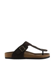 Resim Bueno Shoes Kahverengi Nubuk Deri Erkek Parmak Arası Terlik 05mt101 