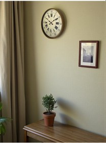 Resim Büro Ev Ofis Hediyesi İçin 36cm Kahverengi Dekor Duvar Saati Diğer 