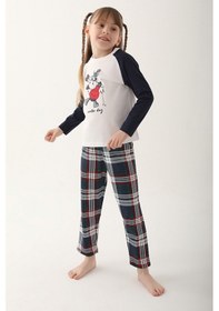 Resim Arnetta Winter Day Beyaz Kız Çocuk Uzun Kol Pijama Takım Krem 