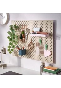Resim Çift Taraflı Çok Amaçlı Pano, Bej-pembe, 76x56 C Tek Ebat 