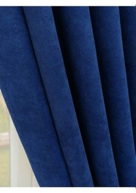 Resim Evdepo Home Parlament Petek Fon Perde Tek Kanat Lacivert 